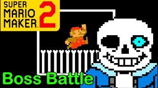 Mario Maker 2 - How to make a SANS boss battle Mario Maker Boss ideasUNDERTALE Bosses