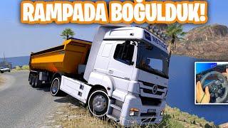 AXOR 1840 İLE KÖY YOLLARINDA HAFRİYAT  ARAÇ RAMPADA BOĞULDU   ETS 2 MERCEDES 1840 AXOR