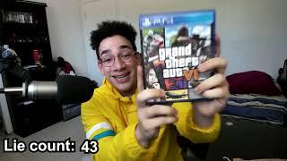 Sernanado Unboxing GTA VI except every time he lies the speed increases by 1%.