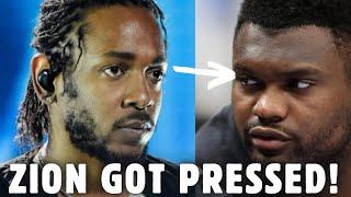 Zion Williamson RUNS OUT Press Conference After Pressed By Kendrick Lamar Stan