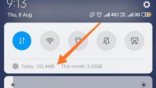 Internet Data Usage in Notification Bar for MIUI without additional app  used data  MiRedmi Phone