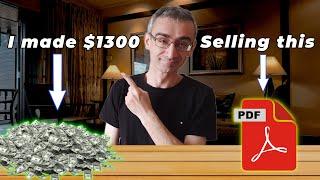 How I Made $1300 Selling Just One PDF File  Make Money Online in 2024 As A Beginner