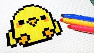 Handmade Pixel Art - How To Draw a Kawaii Chick #pixelart