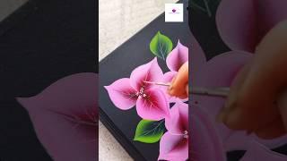 Painting Bougainvillea in onestroke #artvideo #artwork #viral #easyflowerpainting