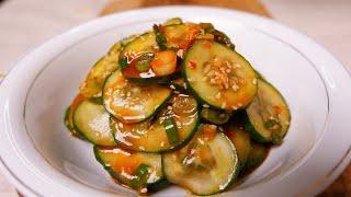 Simple cucumber salad  Easy to make  crisp and refreshing  Delicious food
