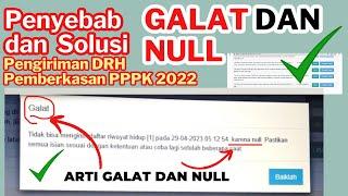 penyebab dan solusi galat gagal kirim drh akhiri DRH Pemberkasan PPPK Guru arti galat dan null