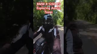 Out on my BMW R 1250 RS exploring greater Austin with my drone. #motorcycle #bikelife #bmwmotorrad