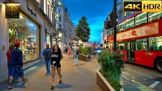 Central London Sunset Walk  Relaxing Evening Walk through West End 4K HDR