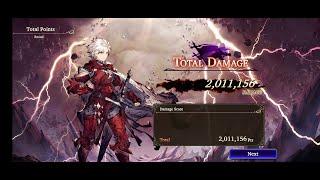 WotV Bahamut round 10 guild raid 2 million damage with light team