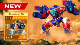 NEW WEAPON Dreadshot 16 with Panther Redox & Onyx - Mech Arena