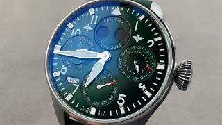 IWC Big Pilots Watch Perpetual Calendar Green 5036-08 Green Dial IWC Watch Review