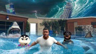 GTA 5 Franklin and Shinchan Survived Tsunami & save Los Santos In GTA 5 GTA 5 Mods