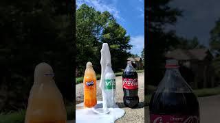 Popular Coke Sodas Vs Mentos 32 IN REVERSE #satisfying #experiment #asmr