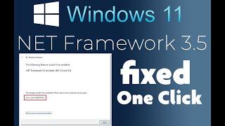 Net Frame 3.5 Windows 11  fix 100% Just One Click.