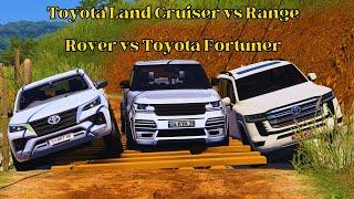 Top SUV Battle Land Cruiser vs Range Rover vs Fortuner off Road