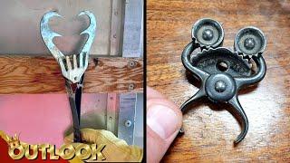 Whats This Mysterious Metal Tool With Pivoting Claws And This Scissor-like Thing Found In The Attic