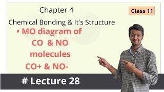 M.O. diagram of CO NO & CO -1 & NO +1