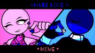 Hate Love  MeMe   AvM  Ft. Pink & NavyDark Blue Alan Becker Read desc