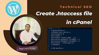 How to fix and create .htaccess file in cPanel WordPress  Beginners tutorial