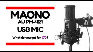 Budget Microphone kit  MAONO AU-PM421 USB Condenser Microphone