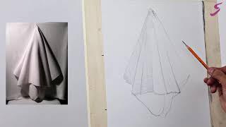 Онлайн урок по рисунку «Драпировка»  Как нарисовать драпировку поэтапно