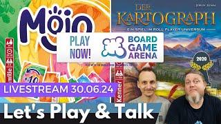 Livestream 30.06.24 + Verlosung - Let´s Play - Talk - Board Game Arena - mit Alex & Peat