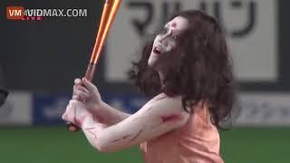 The Grudge  meets this Japanese baseball game in WTF fashion