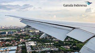 Garuda Indonesia B777-300ER Landing at Jakarta Soekarno Hatta Airport