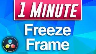 Davinci Resolve 15 - How to Freeze Frame Fast Tutorial