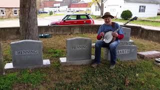 At the grave of Paul Henning creator of the Beverly Hillbillies.