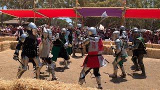 Knights Fight at 36th Annual San Luis Obispo Renaissance Festival Faire - California Armored Combat