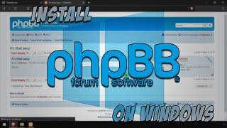 Installing phpBB ForumBulletin Board on Windows