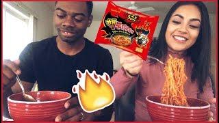 SPICY NOODLE CHALLENGE  NUCLEAR FIRE 2X SPICY DO NOT TRY THIS AT HOME