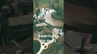 Always check your engine blocks deck surfaces for square end to end. #automobile #new #machining