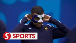 Mbappe fit to face Netherlands - wearing a mask