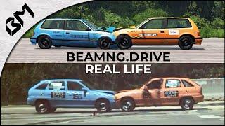 BeamNG Drive VS Real Life - CRASH-TEST DAMAGE COMPARISON  Soft Body Physics