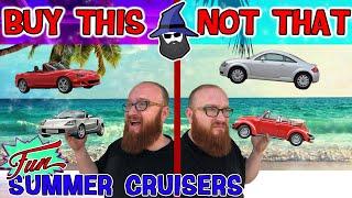 The CAR WIZARD shares which fun Summer Convertible Cruisers TO Buy & NOT to Buy