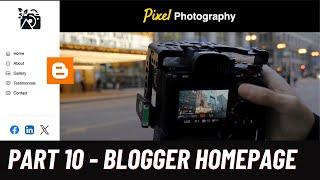 Custom Blogger Homepage Design for Photography Website Part 1