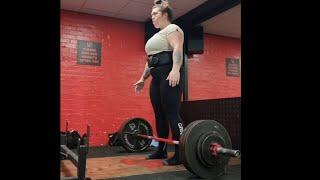 Huge Strong Woman Warms Up With A 420lb Deadlift