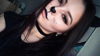 Макияж кошки на хэллоуин  Halloween Cat makeup