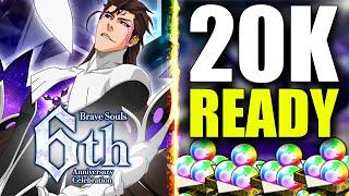 20000 ORBS READY FOR ANNIVERSARY AIZEN LUCKIEST SUMMONS EVER Bleach Brave Souls