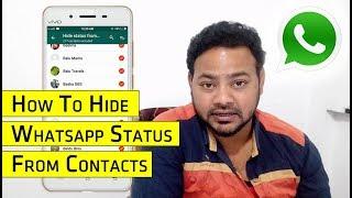 How To Hide Whatsapp Status From Contacts