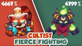 CULTIST 4799% vs Spirit Master 4667% Fierce Fighting PVP Rush Royale