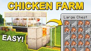 EASY Automatic Chicken Farm in Minecraft 1.21 Tutorial