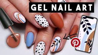 Gel Nail Art Design Tutorial  Boho Rainbows   Watch Me Work Short Nails