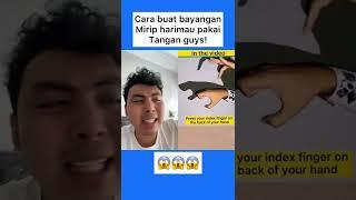 Cara membuat bayangan mirip harimau pakai tangan guys  #shorts