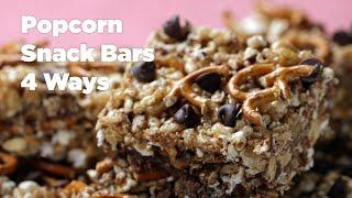 Popcorn Snack Bars 4 Ways • Tasty