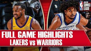 Los Angeles Lakers vs Golden State Warriors Full Game Highlights  NBA Las Vegas Summer League 2024