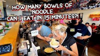 EXTRA NOODLE CHALLENGE at Shin - Sen - Gumi in Los Angeles CA #RainaisCrazy