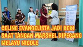 CELINE EVANGELISTA KEKI SAAT TANGAN MARSHEL WIDIANTO DIPEGANG MELAYU NICOLE  red carpet